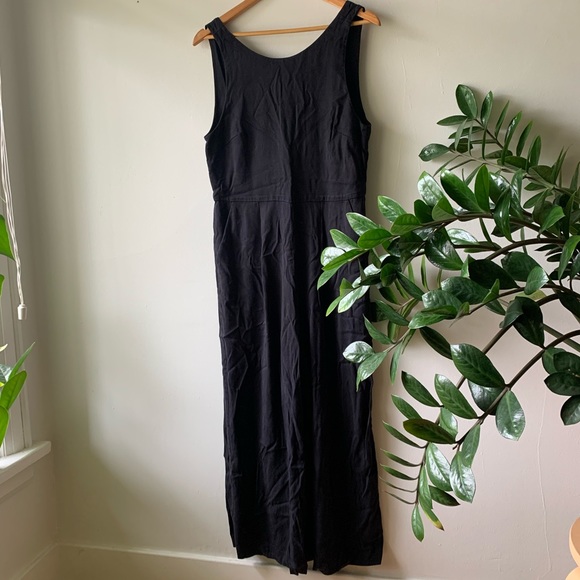 Oak+Fort Black Wide Leg Cropped Jumpsuit - Picture 2 of 11
